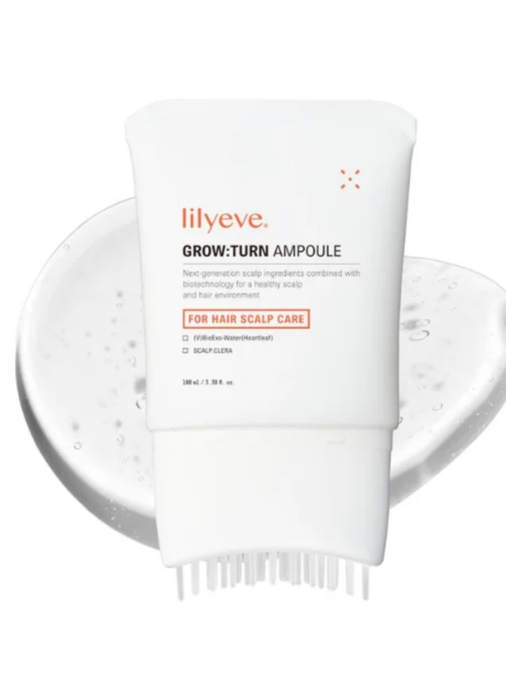 lilyeve GROWTURN Hair Growth Serum with Built-in Brush, Heartleaf-Derived Exosom